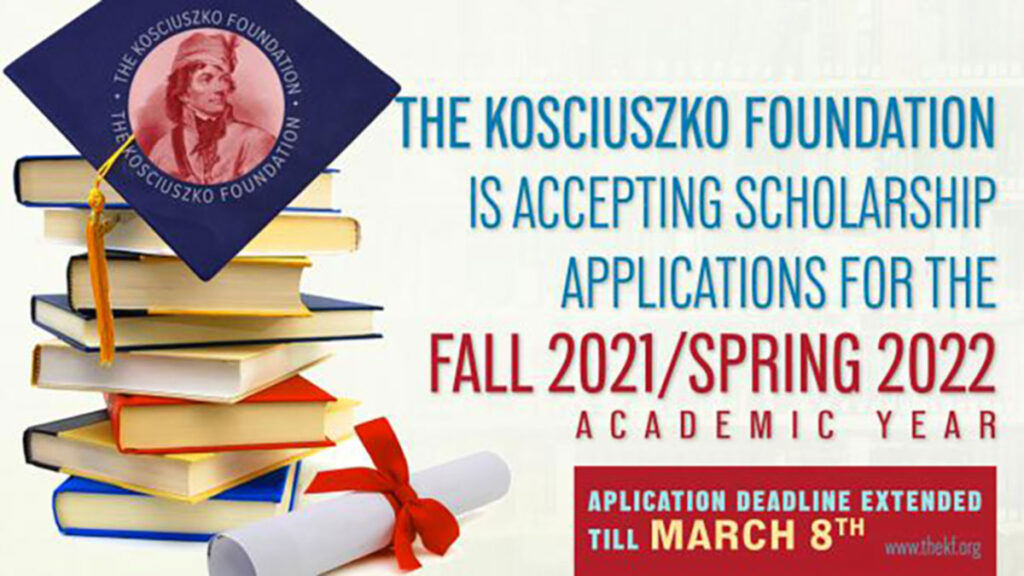 The kosciuszko foundation is accepting scholarship applications kat