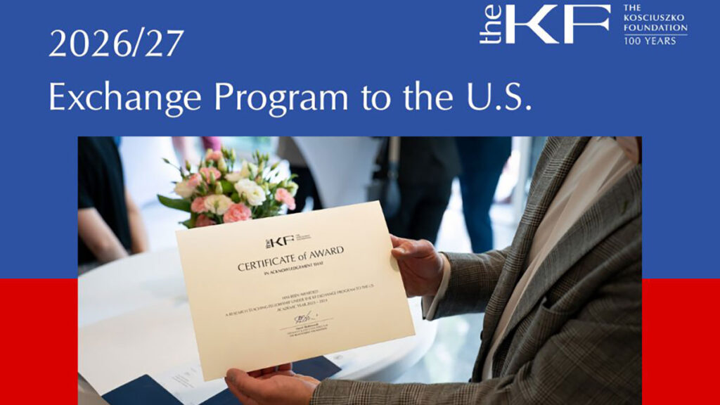 The kosciuszko foundations exchange program to the united states kat