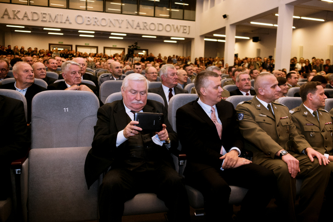 Lech Walesa at the National Defence Academy