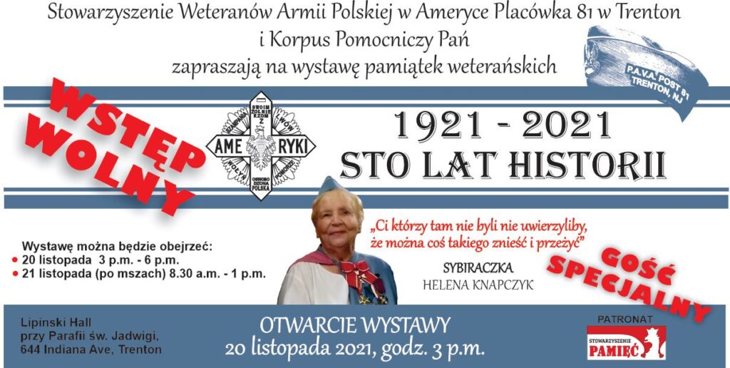 Wystawa stowarzyszenia weteranow armii polskiej w ameryce i spotkanie z helena knapczyk w trenton kat