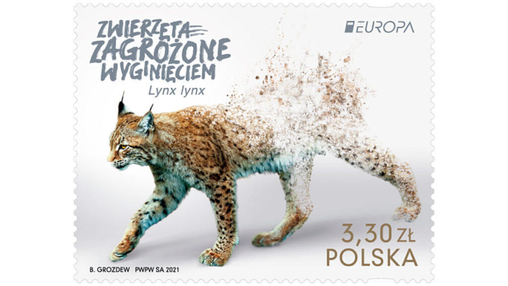 Zagrozone gatunki nowy znaczek poczty polskiej serii europa kat