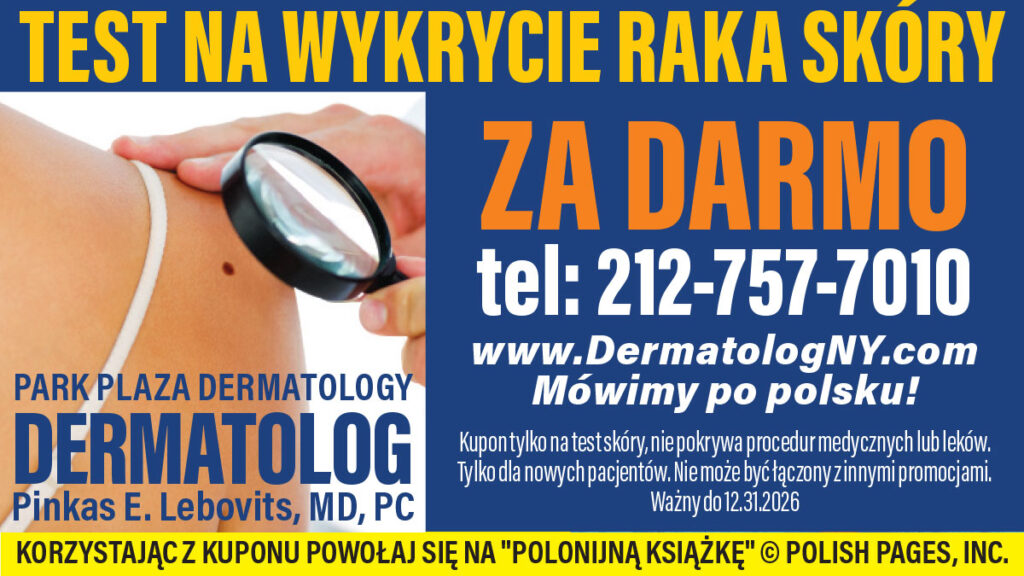 Kupon park plaza dermatology darmowy test skory polski dermatolog nowy jork