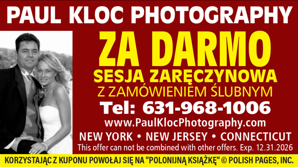Kupon paul kloc photography fotograf slubny darmowa sesja zareczynowa nowy jork