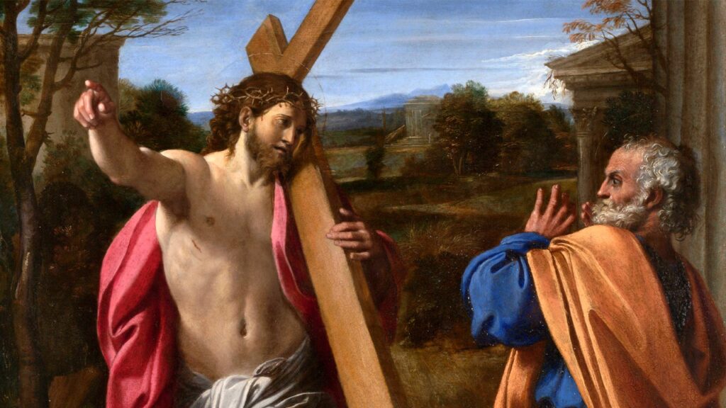 2021.06.04 Domine quo vadis, Gesù e Pietro, Carracci
