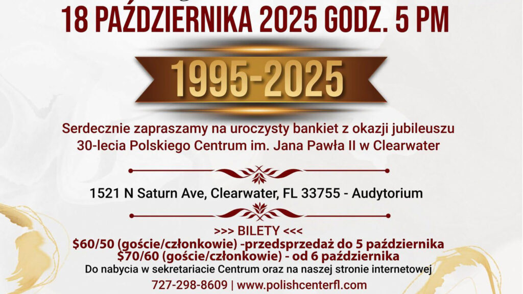 30 lecie polskiego centrum im jana pawla ii w clearwater na florydzie kat