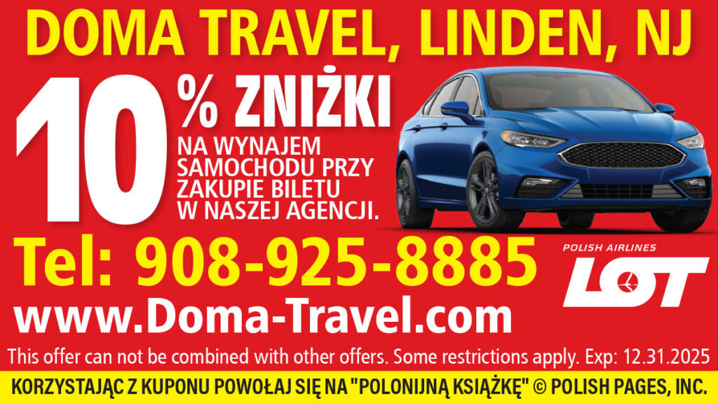 Bilety na loty do polski ze znizka na wynajem samochodu w polskiej agencji w linden doma travel kat