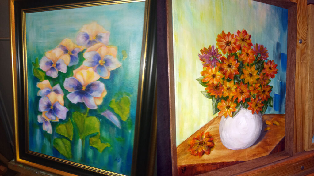 Kwiaty w malarstwie dziennik polonijny na wystawie obrazow pani agaty kat