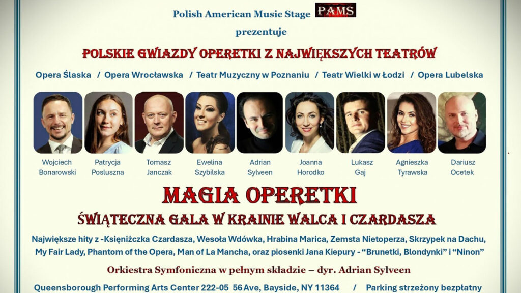 Polskie gwiazdy operetki w swiatecznej gali w krainie walca i czardasza w nowym jorku kat