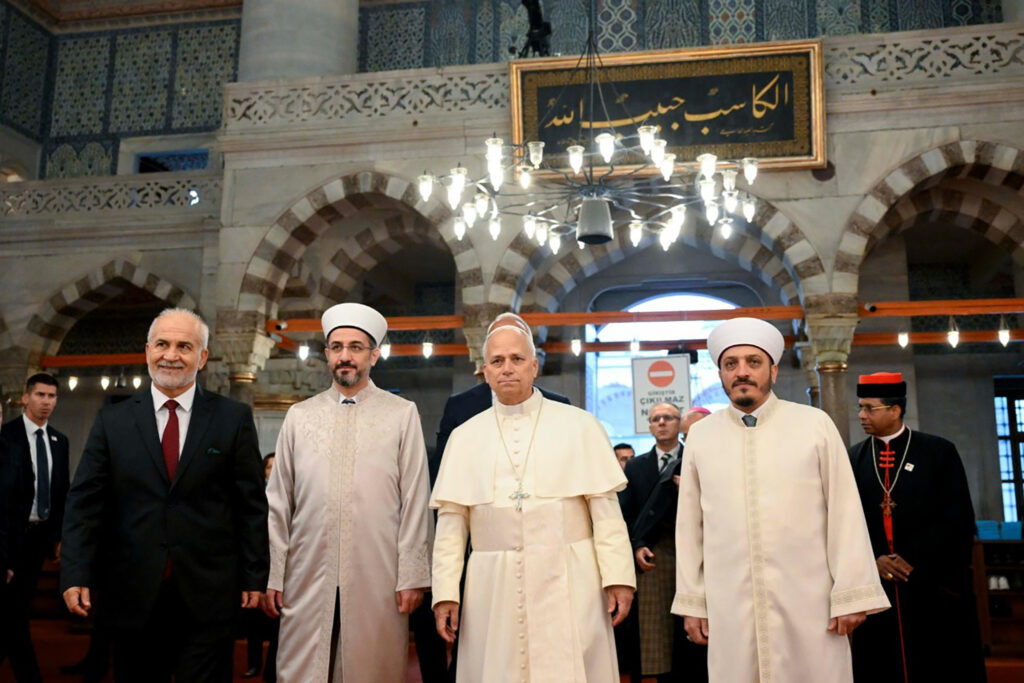 Pope inside blue body