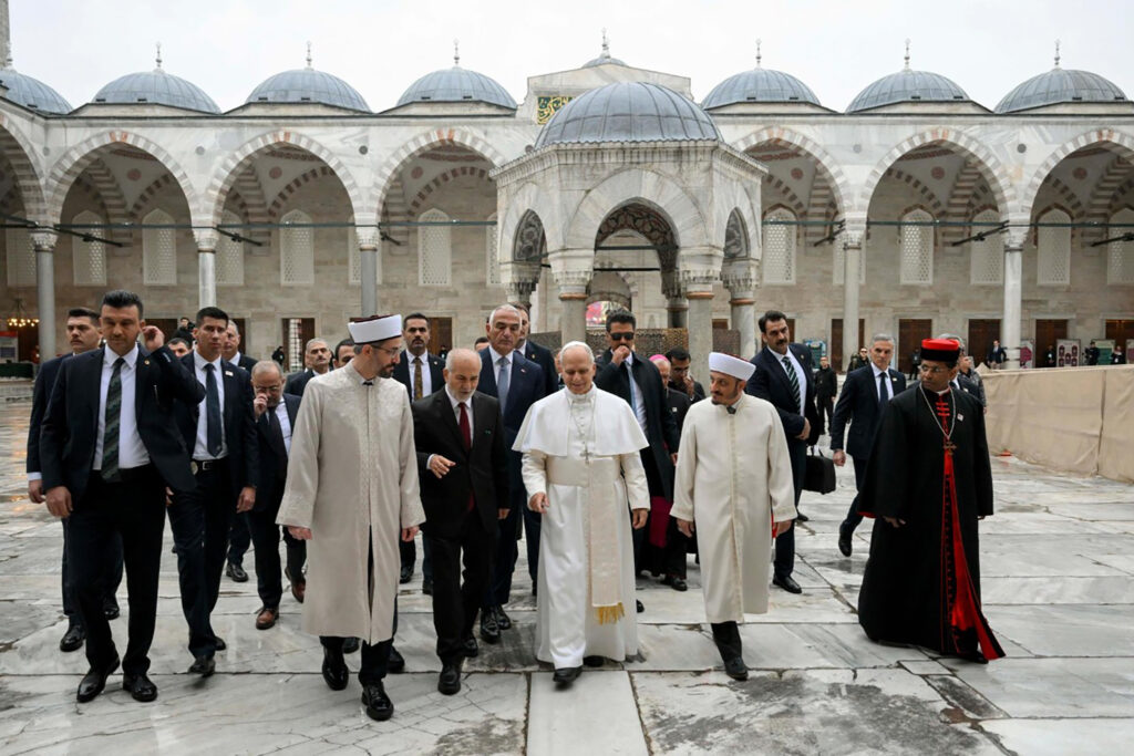 Pope outside