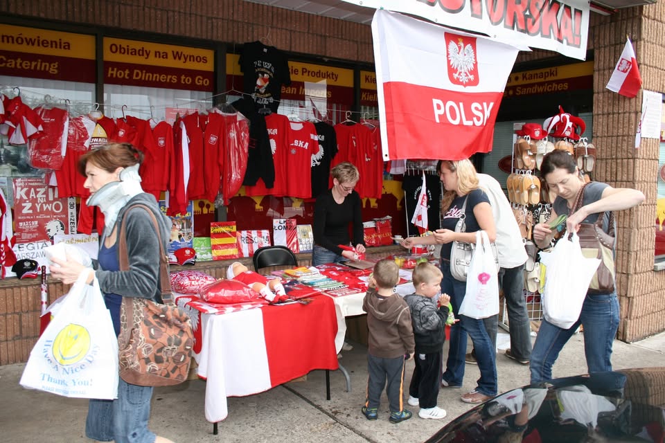 Pulaski day parade tent sale at piast meats provisions polish store in garfield kat