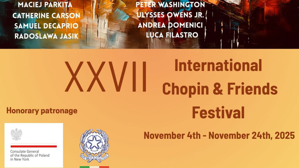 Xxvii international chopin friends festival in new york city november 4 24 2025 kat