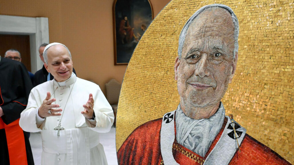 Pope mosaic head