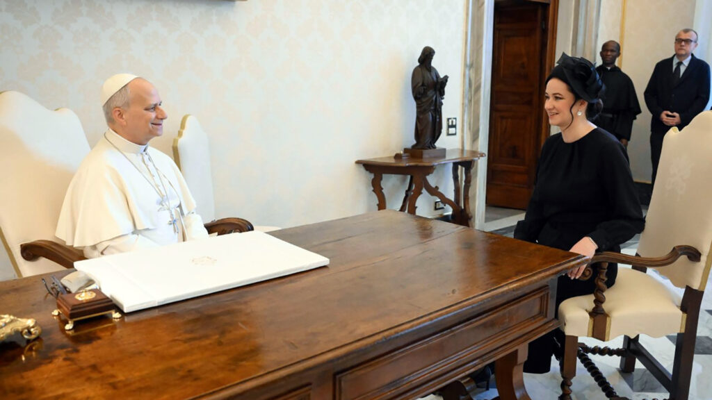 Premier Litwy u Pope