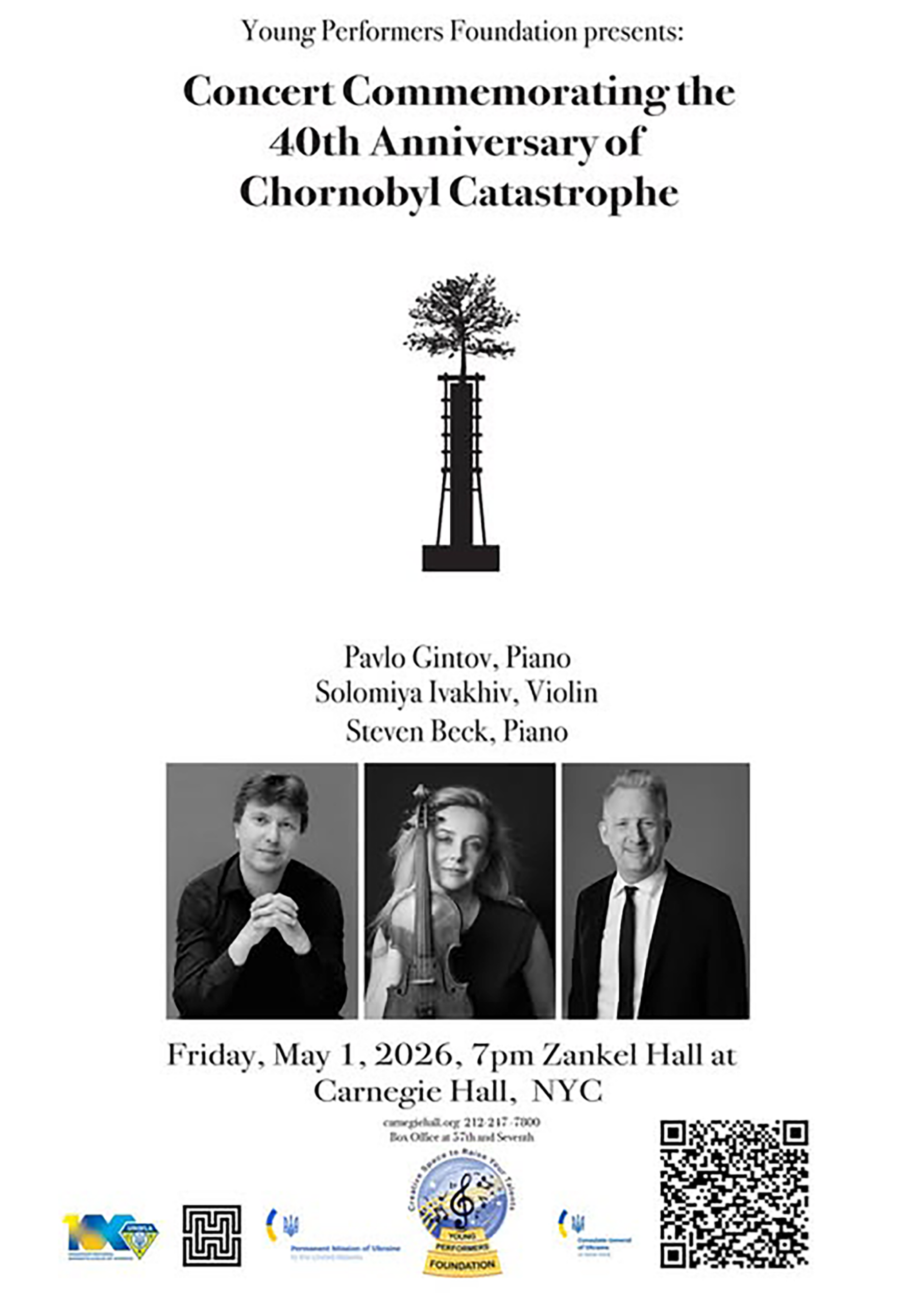 Concert commemorating the 40th Anniversary of the Chornobyl catastrophe poster body