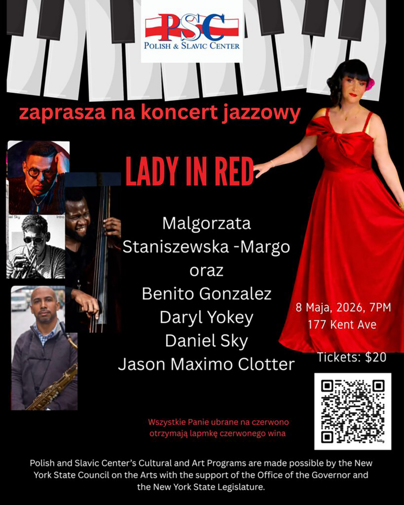 Polish and Slavic Center zaprasza na koncert jazzowy LADY IN RED plakat body