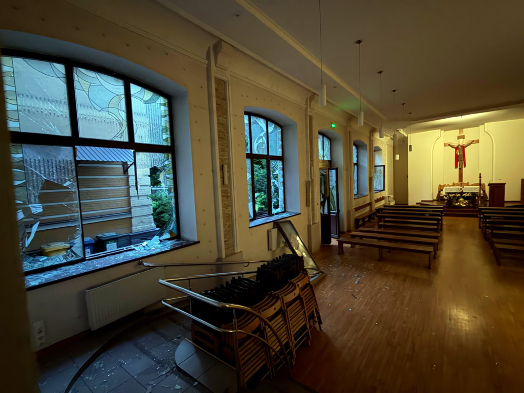 Friar building damage body