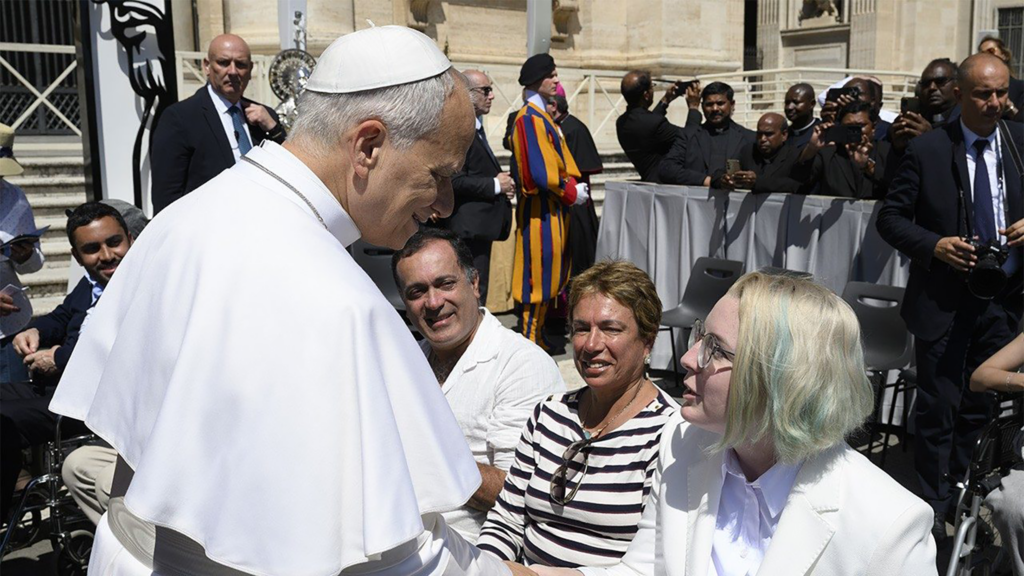 Pope meeting org head aid