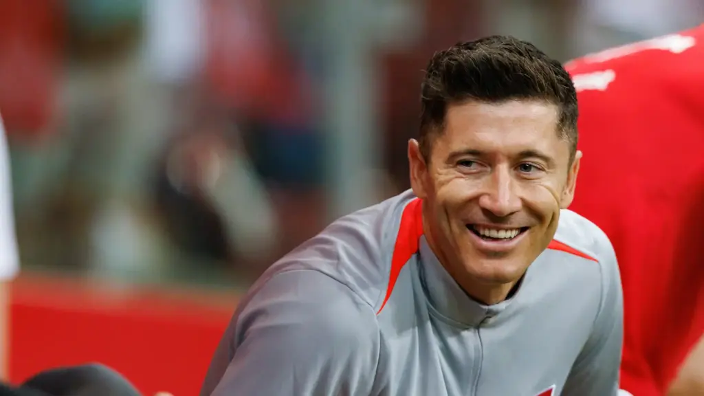 Robert Lewandowski w barwach reprezentacji Polski podczas meczu na PGE Narodowym