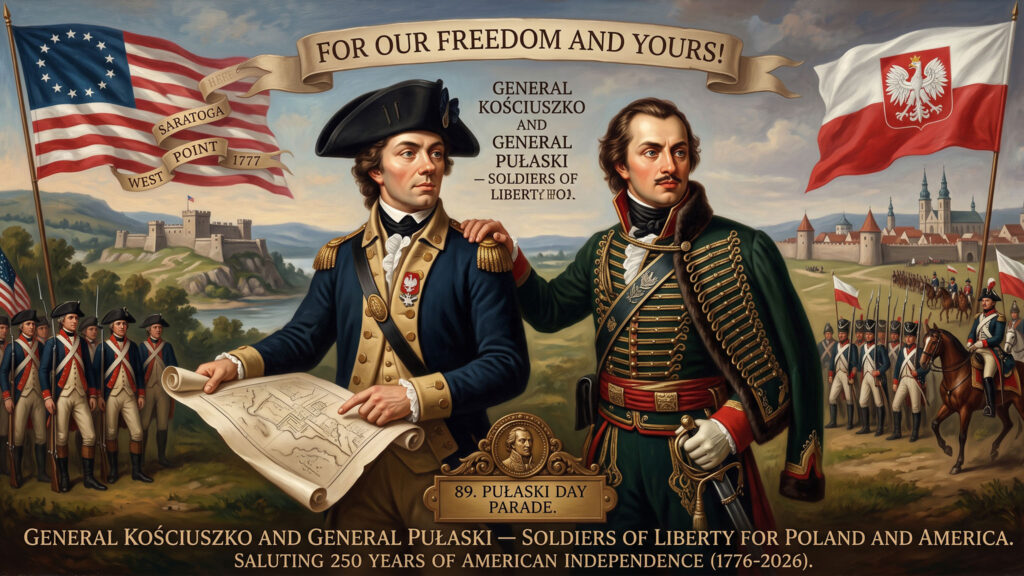 For Our Freedom and Yours! General Kościuszko and General Pułaski—Soldiers of Liberty for Poland and America. Saluting 250 Years of American Independence