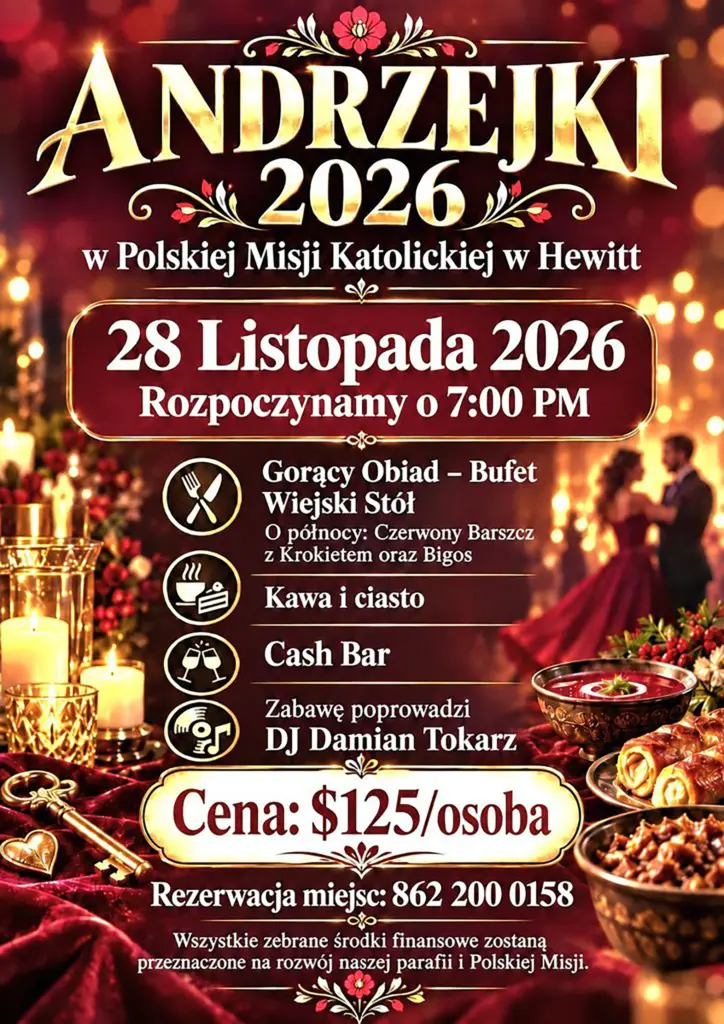Andrzejki 2026 w Polskiej Misji Katolickiej w Hewitt NJ 1 poster