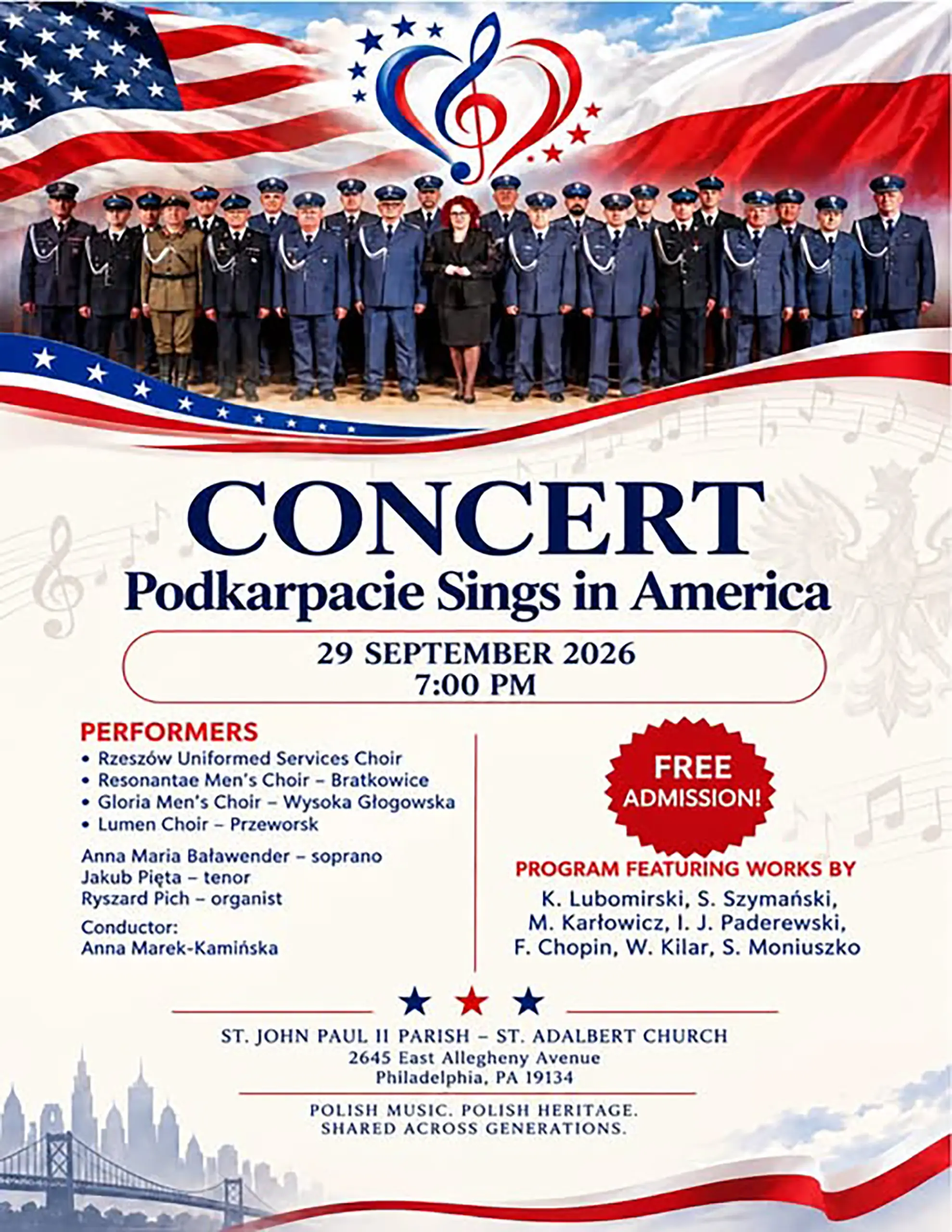 Concert Podkarpacie Sings in America 2026