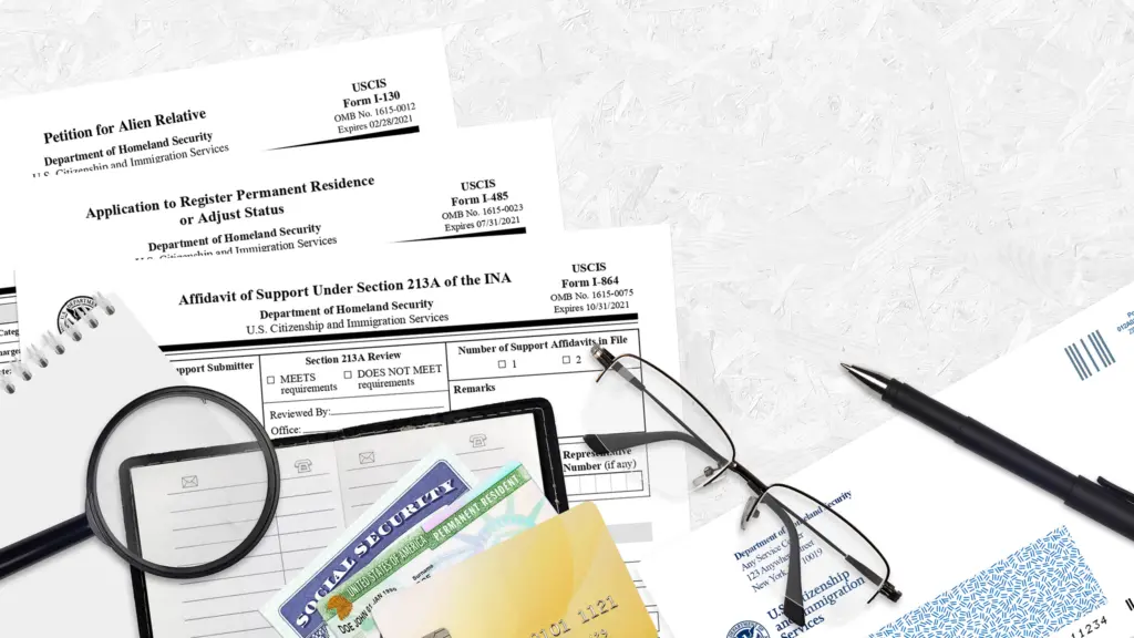 USCIS Form I-864 affidavit of support September 2026 sponsor green card