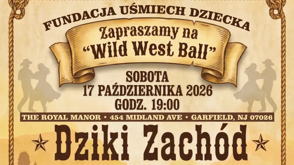 Bal dziki zachod 2026 fundacja usmiech dziecka