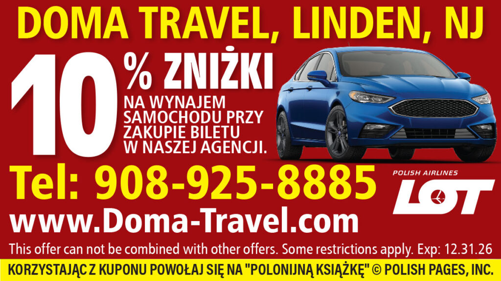 Kupon doma travel wynajem samochodu bilety lotnicze linden new jersey