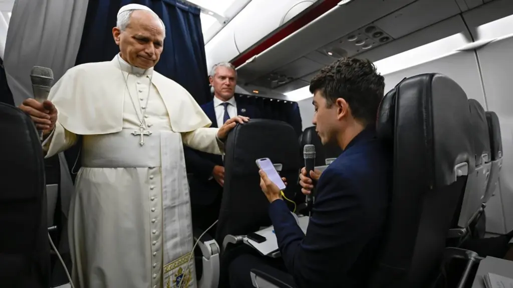 Pope plane interview vatican church responsibilities