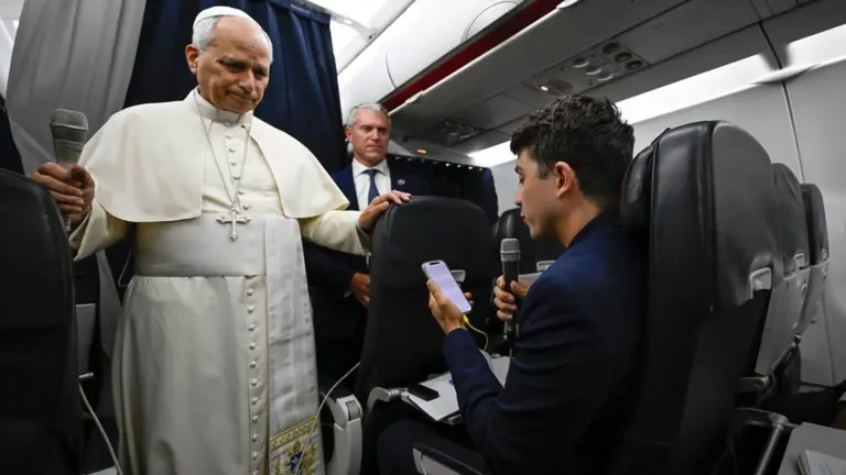Pope plane interview vatican church responsibilities