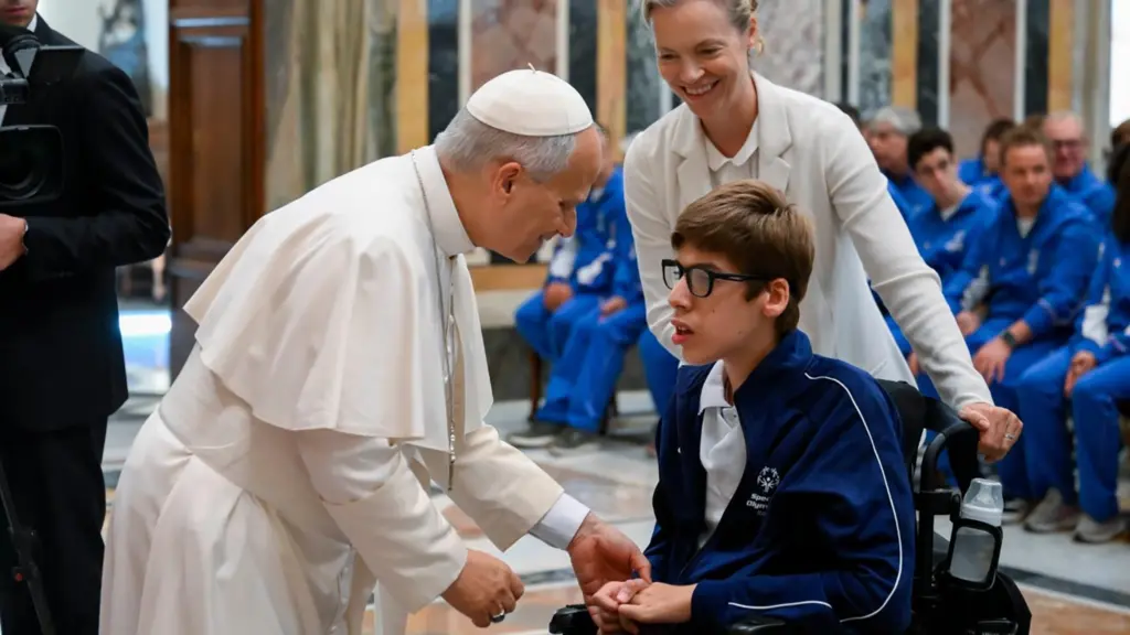Special olympics pope head