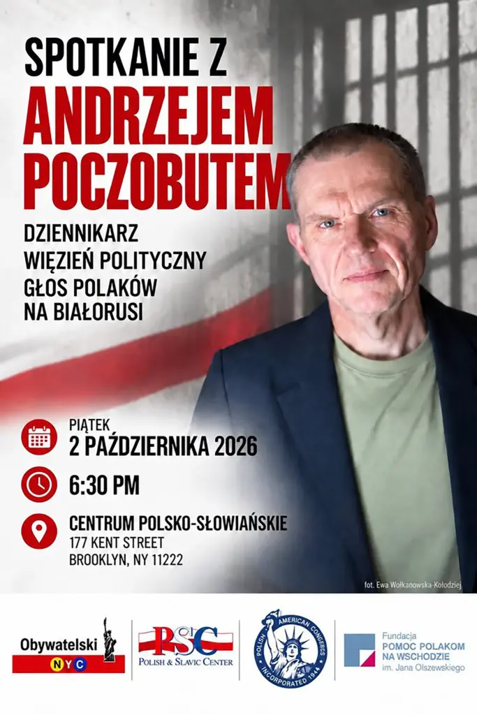 Spotkanie z Andrzejem Poczobutem polskim dziennikarzem i dzialaczem polskiej mniejszosci na Bialoru 1 body