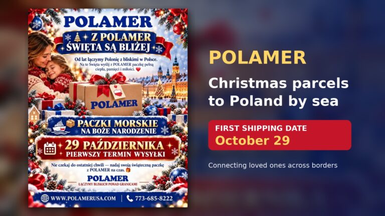 Polamer – Christmas sea parcels to Poland, final shipping deadline November 5, 2026