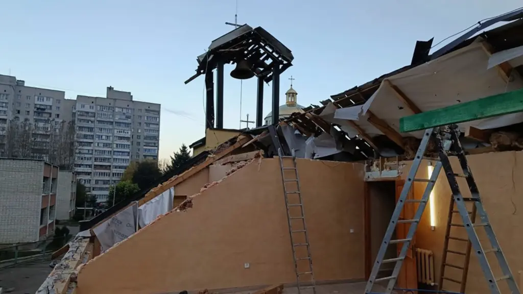 Russian drone attacks on ukraine churches head