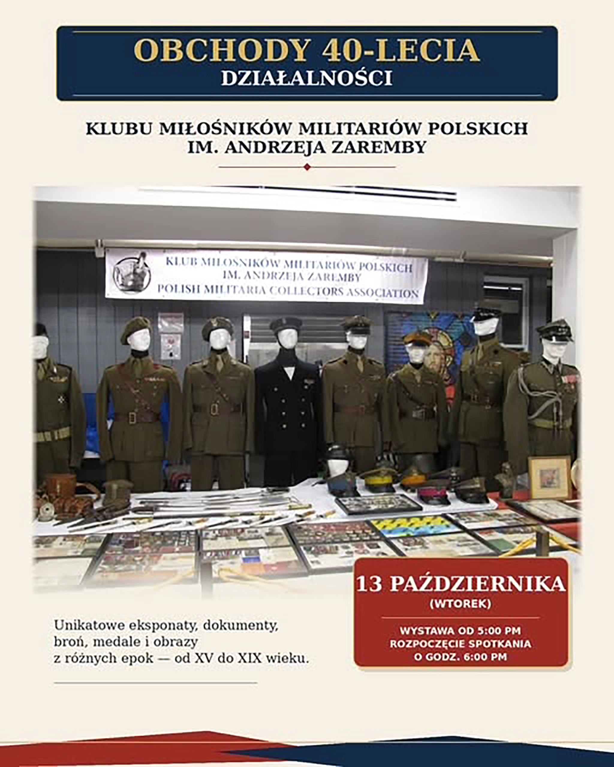 Spotkanie i wystawa pamiatek zwiazanych z historia Wojska Polskiego body